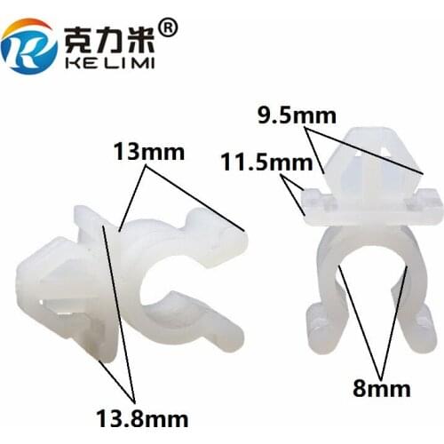 KELIMI For Hyundai Car wire clip fastener white plastic cover hood prop rod support clips clamp