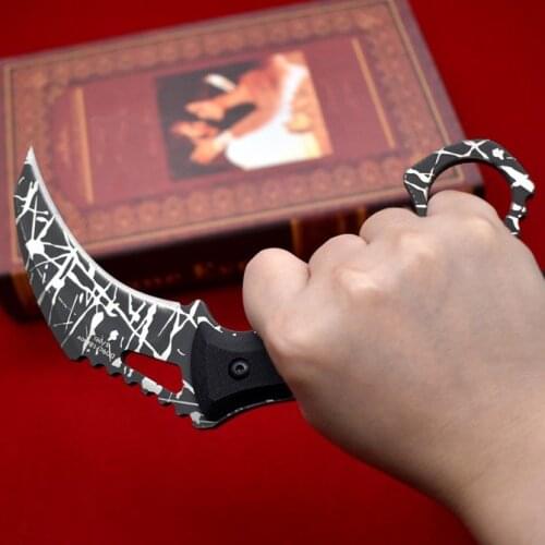 Leopard Karambit Claw Knife 9Cr18MOV Blade G10 Handle Tactical Rescue Pocket Fixed Blade Hunting EDC Survival Tool Gift Knives