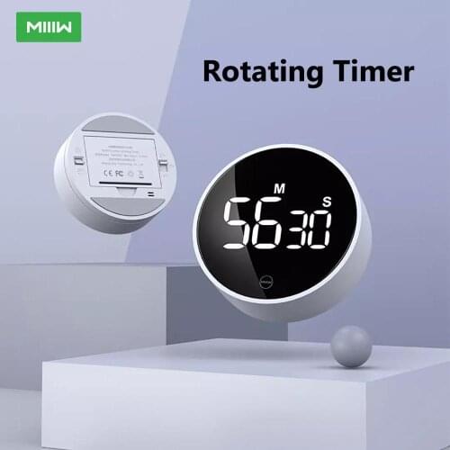 MIIIW Timer Rotating Brightness Adjustable Magnetic Design LED Digital Display Electronic Simple Portable Kitchen Cooking Alarm