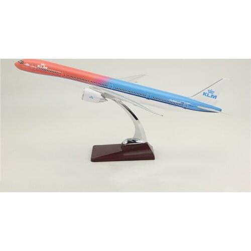 Airplane Model Toys 47CM Plane Model Toy 777 B777 KLM Royal Dutch Airlines Model Diecast Resin Plane For Collection Gift Display