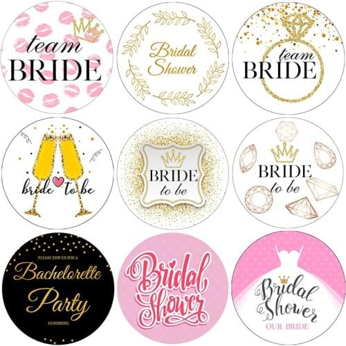 Team Bride Tribe Party DIY Sticker for Bride To Be Bachelorette Bridesmaid Hen Party Bridal Shower Decoration Sticker Labels