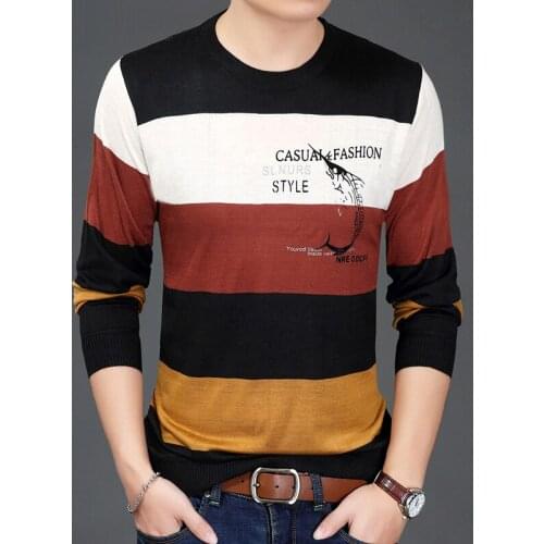2020 New fashion O-Neck Pullover sweater Men print sweaters Brand Clothing Autumn Winter Cashmere Wool Casual Sweater Men M005
