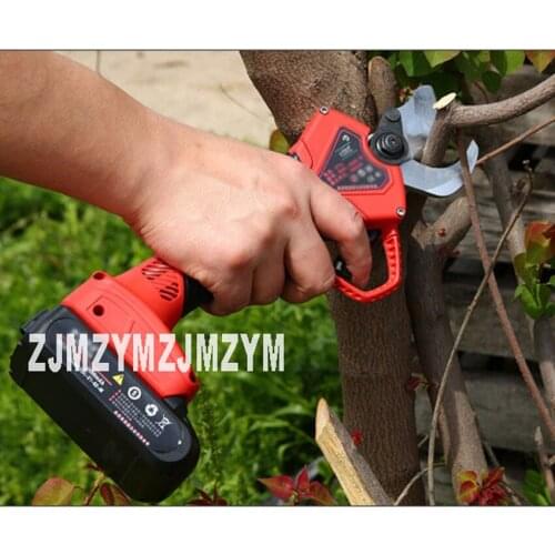 New Arrival 21V Wireless Rechargeable Electric Pruning Shear Fruit Tree Pruning Shear 3cm Branches Scissors With Two Batteries