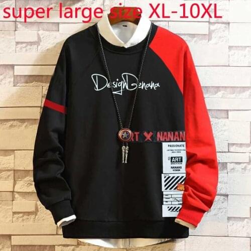 New Arrival Fashion Super Large Extra Large Autumn Winter Fashionable Coat Men O-neck Casual Plus Size 2XL-5XL6XL7XL8XL 9XL 10XL