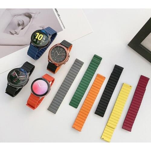 20mm 22mm Silicone Magnetic Strap for Samsung Galaxy Gear S3 active 2 Watch Band 46mm 42mm For Huawei Amazfit GTR GTS