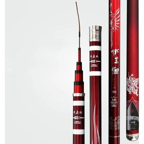 Carbon Fiber Hand Pole Super Hard 28 Tonalty Fishing Rod 3.6m-7.2m Telescopic Wedkarstwo Olta Carp Fishing Peche Vara De Pesca