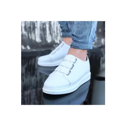 Wagoon WG026 White Thick Sole Casual Men Shoes