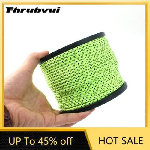 20/50M Green Reflective Tent Rope Nylon Tent Line Cuy Line Cord Rescue Umbrella Paracord Rope Camping Hiking Tent Accessories