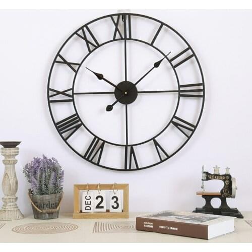 Iron Simple Wall Clock Nordic Large Clocks Modern Design Golden Quartz Clock Living Room Decoration Home Decor Wall hanging