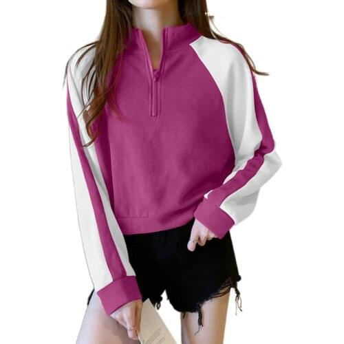 AIYANGA 2021 Autumn Womans Hoodies Oversize Female Zip Loose Cotton Patchwork Warm Women Sweatshirts Lady Fashion