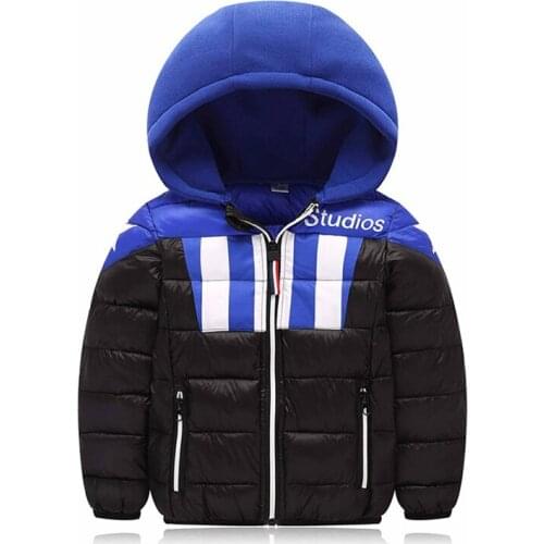 Boys Winter Jacket 2018 New Hooded Kids Girls Winter Coat Long Sleeve WindProof Children Down Coat Outwear Warm 2-8 Years