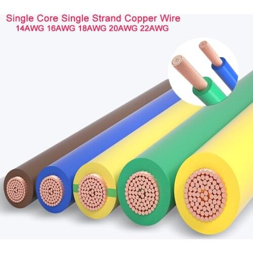1/2/5/10M RV Single Core Multi Strand Copper Cable PVC Wire 0.3~2.5mm² Flame Retardant Audio Line Car Line Distribution Cabinet