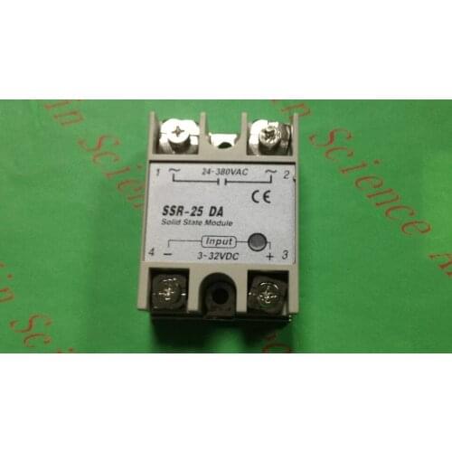 1pcs/lot SSR-25 DA (25A) actually 3-32V DC TO 24-380V good quality