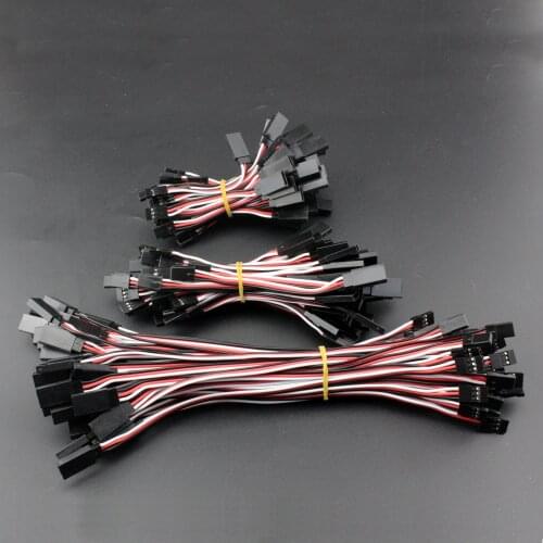 10Pcs 60/100/200/300/600/900mm Servo Extension Lead Wire Cable For RC Futaba JR Male to Female -B116