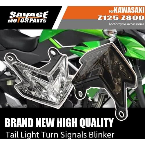 Motorcycle Accessories Tail Light For KAWASAKI Z125 Z800 ZX-6R NINJA Z 125 800 LED Brake Lamp Blinker Integrated Turn Signals