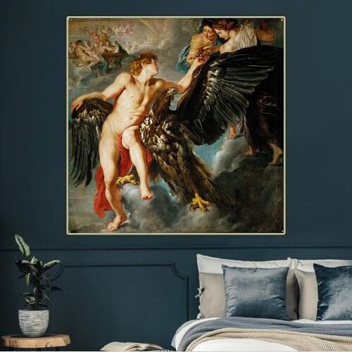 Citon Peter Paul Rubens《The Abduction of Ganymede》Canvas Art Oil Painting Artwork Decorative Picture Wall Decor Home Decoration