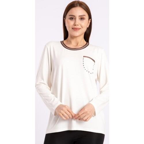 Desen Triko Button Down Blouses