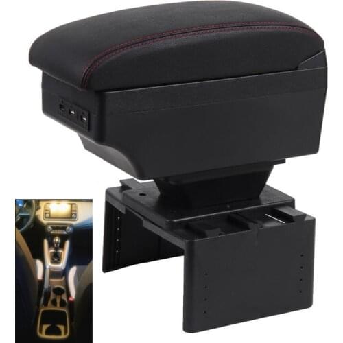 For new nissan micra Armrest box central Store content box with cup holder ashtray new micra k14