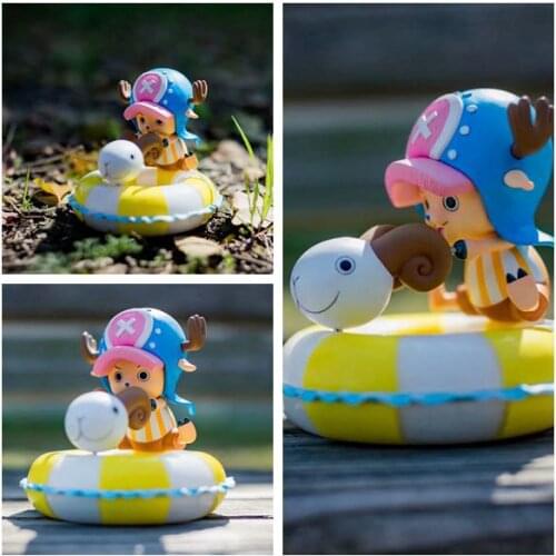Anime Figure O.n.e.P.i.e.c.e Q Version Cute Chopper Chopper Swim Ring Chopper Doll Boxed Decoration