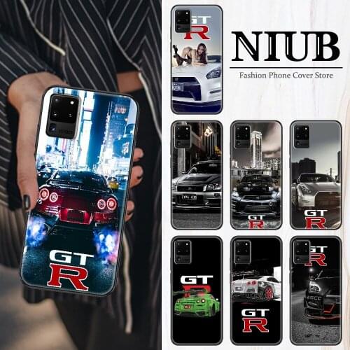 GTR Sport car Phone case For Samsung Galaxy Note 4 8 9 10 20 S8 S9 S10 S10E S20 Plus UITRA Ultra black silicone waterproof