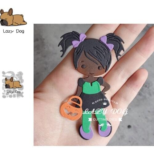 Halloween Women Girl Metal Cutting Dies Scrapbooking Stencil Mold Knife Craft Embossing Die Cuts Card Making New Dies For 2020