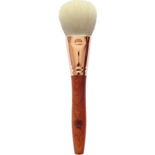 K02 Professional Handmade Makeup Brush Soft Saibikoho Goat Hair Flat Face Powder Brush Rosewood Handle Make Up Brushes
