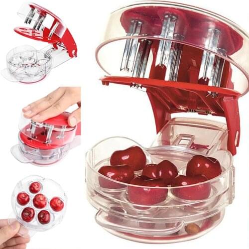 BalleenShiny Creative Cherry Fast Pitting Device Household Kitchen Manual Professional Pitting Artifact For Fruit With Pits