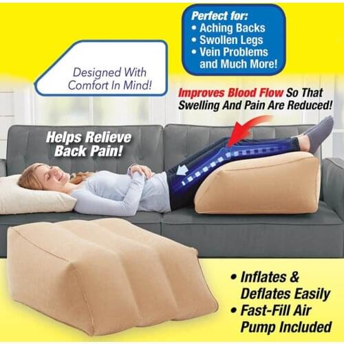 Inflatable Leg Support Pillow Soft Relieves Pain Cushion Leg Relaxation Pillow Travel Office Foot Rest Cushion Drop Shipping