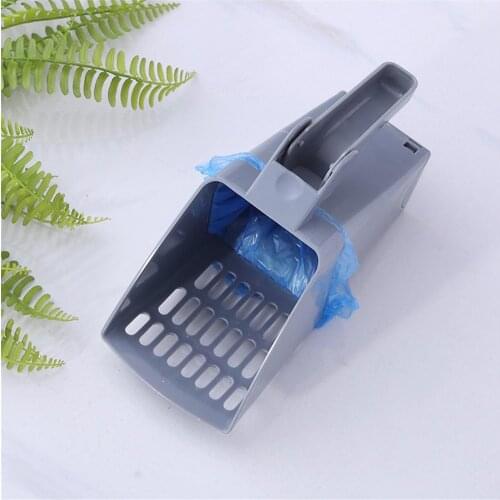 New Cat Sand Cleaning Scoop With Waste bin Dropshipping Useful Cat Litter Shovel Pet Cat Litter Sifter Hollow Neater Scooper
