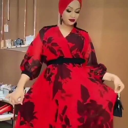 African Print Dresses For Women 2021 New Fashion Dashiki Maxi Dress Elegant Ladies Clothing Abaya Dubai Kaftan Evening Gowns