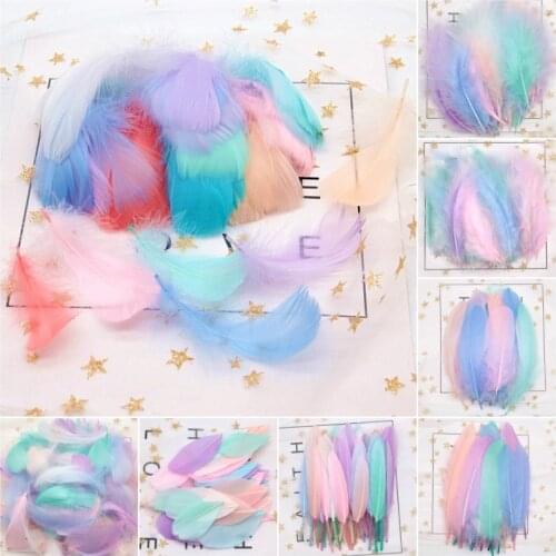 Colorful Turckey Feather Swan Plumes Fluffy Plume Marabou Feathers for Carnival Halloween Christmas DIY Jewelry Craft Decoration