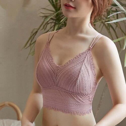 Sexy Seamless Lace Bralette Womens Bra Tops Fashion Summer Lingerie Bra Camisole Girls Breathable Tube Top