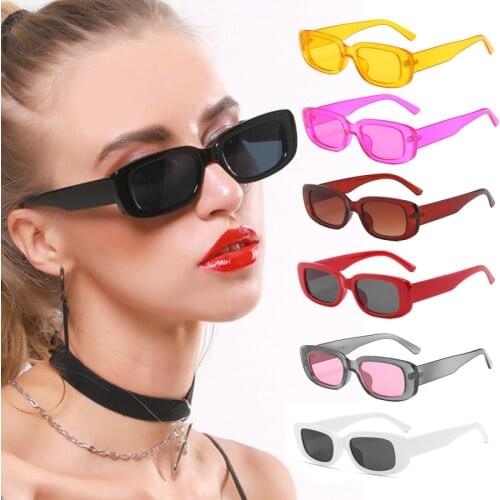 Zilead Retro Women Sunglasses Small Rectangle Frame Sun Glasses UV400 Protection Eyewear Summer Travel Beach Trendy Eyeglasses