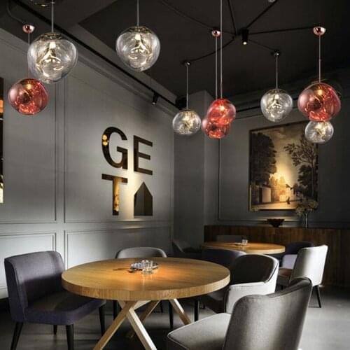 Modern Cafe Melt Lava LED Pendant Lights Nordic Design PVC Light Livingroom Kitchen Decor Restaurant Loft Bar Cafe Hanging Lamp