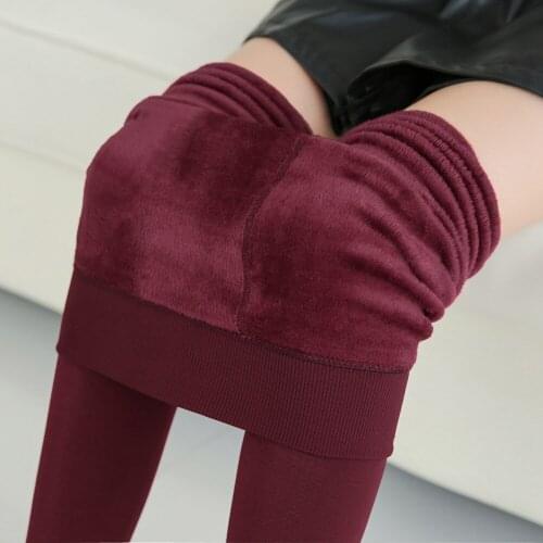 Warm Winter Leggings Women Warm Velvet Pants Leggins Solid All-Match High Waist Thick Legging Winter Pant Trousers Women Leggin