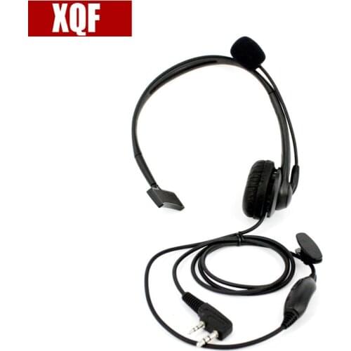 XQF Microphone 2 Pin PTT Mic Headphone Headset for walkie talkie Baofeng UV-5R UV-5RA UV-B5 UV-B6 BF-666S BF-888S UV-82 TG-UV2