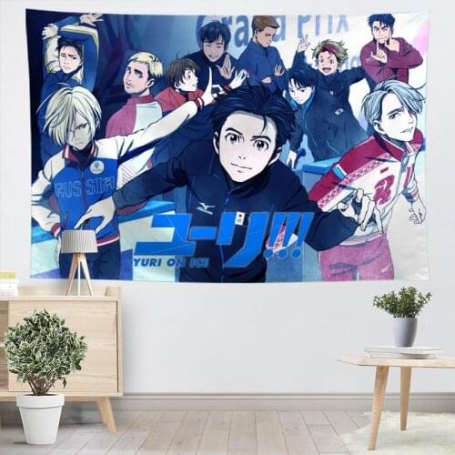 YURI ON ICE Wall Tapestry Home Decorations Wall Hanging Forest Tapestries For Bedroom 100x150CM,140x250CM