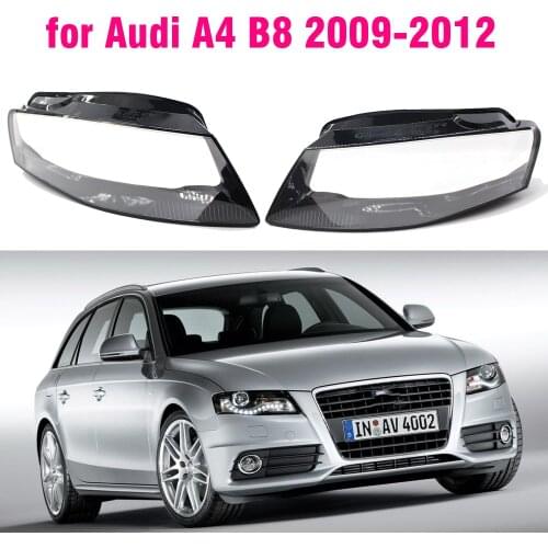 1pcs Car Front Headlight Lens Cover For Audi A4 B8 S4 2009 2010 2011 2012 Auto Lampshade Covers