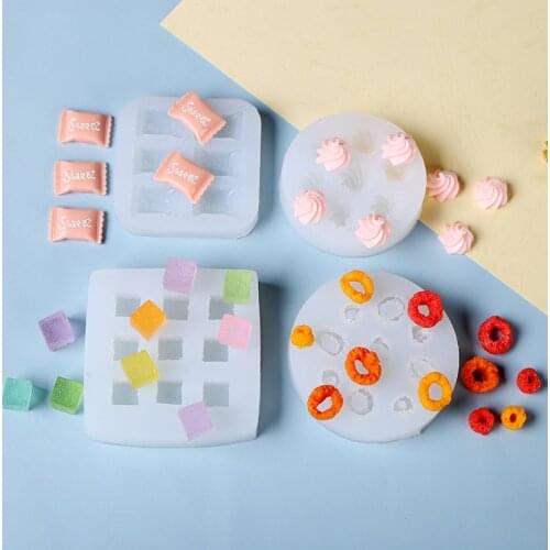 2020 new creative candle mold candy donut silicone mold DIY baking tool chocolate fondant decoration mold