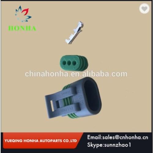 3pin 3way Auto Sensor Waterproof Connector wiring harness cable connector 12162185 for Delphi