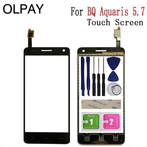5.7'' Touch Screen For BQ Aquaris 5.7 Touch Screen Glass Digitizer Panel Lens Sensor Repair Free Adhesive+Wipes