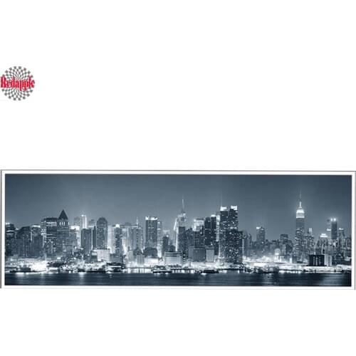 DIY Diamond Painting New York City night Picture of Rhinestone 3d Diamond Embroidery white black abstract Modern pattern mosaic