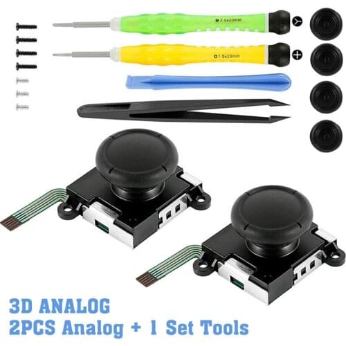 Pohiks 16pcs High Quality 3D Analog Thumb Stick Joystick Repair Tool Portable Game Handle Replacement Parts Kits