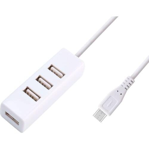 White Micro USB OTG hub for Android Tablet Computer PC Power 4 Port Fasting Charging Adapter Accessories Wholesale Extension new