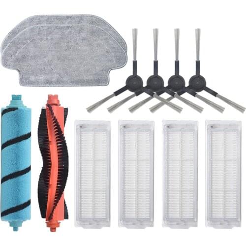 Side Brushes HEPA Filters Cleaning Pads Mop Pad Cloths Comb for Cecotec Conga 3490 Vacuum Cleaner Main Brush Roller Brush
