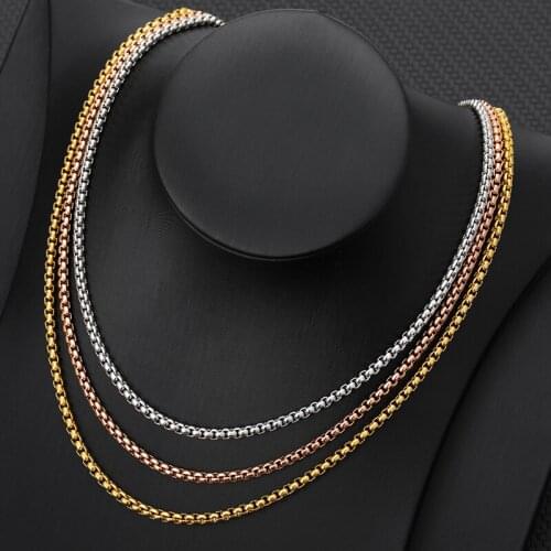 Gold Silver Color Chain Necklace for Women Stainless Steel Link Choker Necklace Aesthetic Jewerly Collares Mujer Wholesale