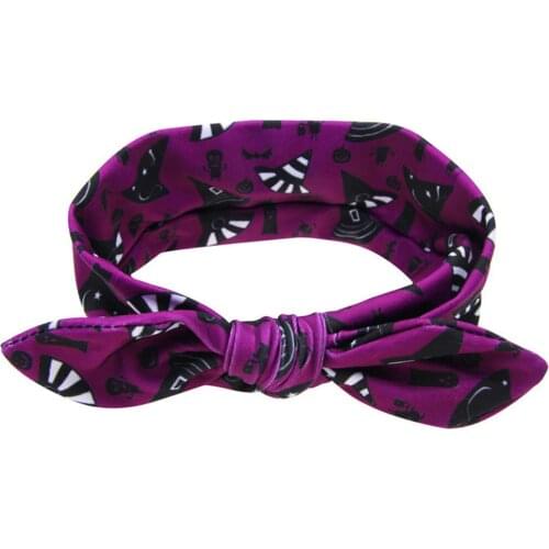 Print Headband for Children Elastic Soft Turban Bowknot Hair Accessories
