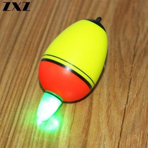 5pcs EVA Electronic Led Luminous Drift Sea Fishing Big Belly Float Explosion Hook Glowing Floats Light Equipment Alarm Tackle T4