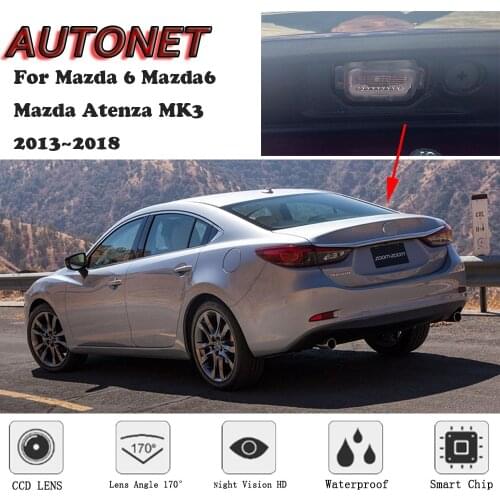 AUTONET HD Night Vision Backup Rear View camera For Mazda 6 Mazda6 Mazda Atenza MK3 2013~2018CCD/license plate Camera or Bracket