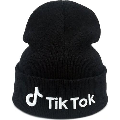 Short video Platform Embroidery Beanie Letter Knitted Hat Woolen Cap Cold Hat Casual Autumn And Winter Warm Hats For Men Women